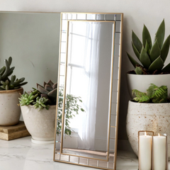 Yearn Mirrors Gold Standing Mirror (Hand Made) - 81cm x 173cm