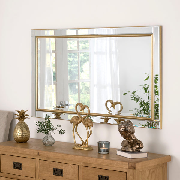 Yearn Mirrors Gold Rectangle Mirror 76cm x 167cm