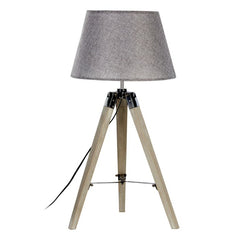 Harper Grey Wood Small Tripod Floor Lamp