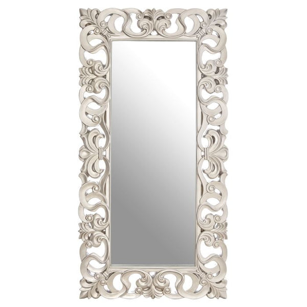 Rectangular Wall Mirror with Silver Finish