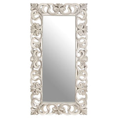 Rectangular Wall Mirror with Silver Finish