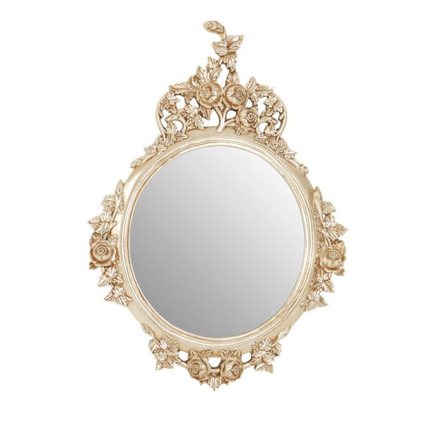 Marseille Champagne Finish Round Wall Mirror