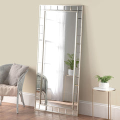 Yearn Mirrors Silver Standing Mirror (Hand Made) 81cm x 173cm