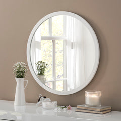 Yearn Mirrors White Round Mirror 50cm x 50cm