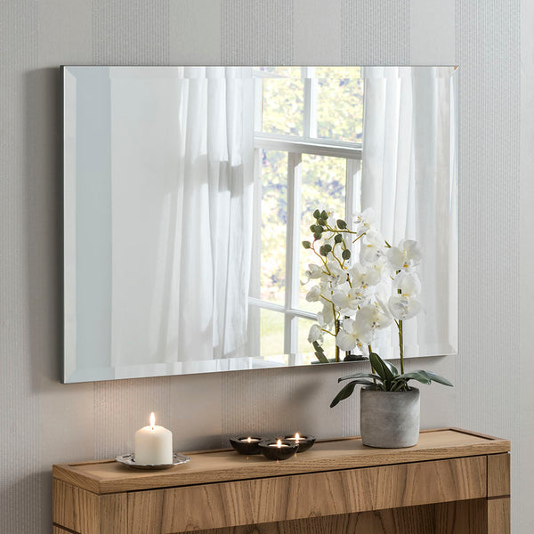 Yearn Mirrors Silver Rectangle Mirror 86cm x 58cm