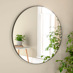 Yearn Mirrors Black Round Mirror 90cm x 90cm