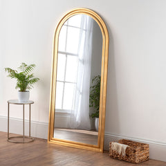 Yearn Mirrors Large Gold Leaf Standing Mirror 80cm x 170cm