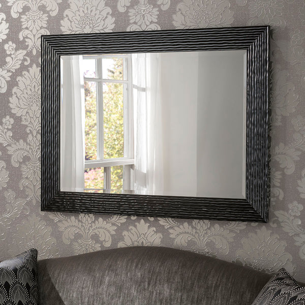 Yearn Mirrors Black Gloss Rectangle Mirror 132cm x 78cm