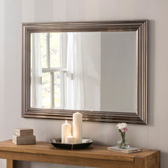 Yearn Mirrors Dark Chrome Rectangle Mirror 129cm x 106cm